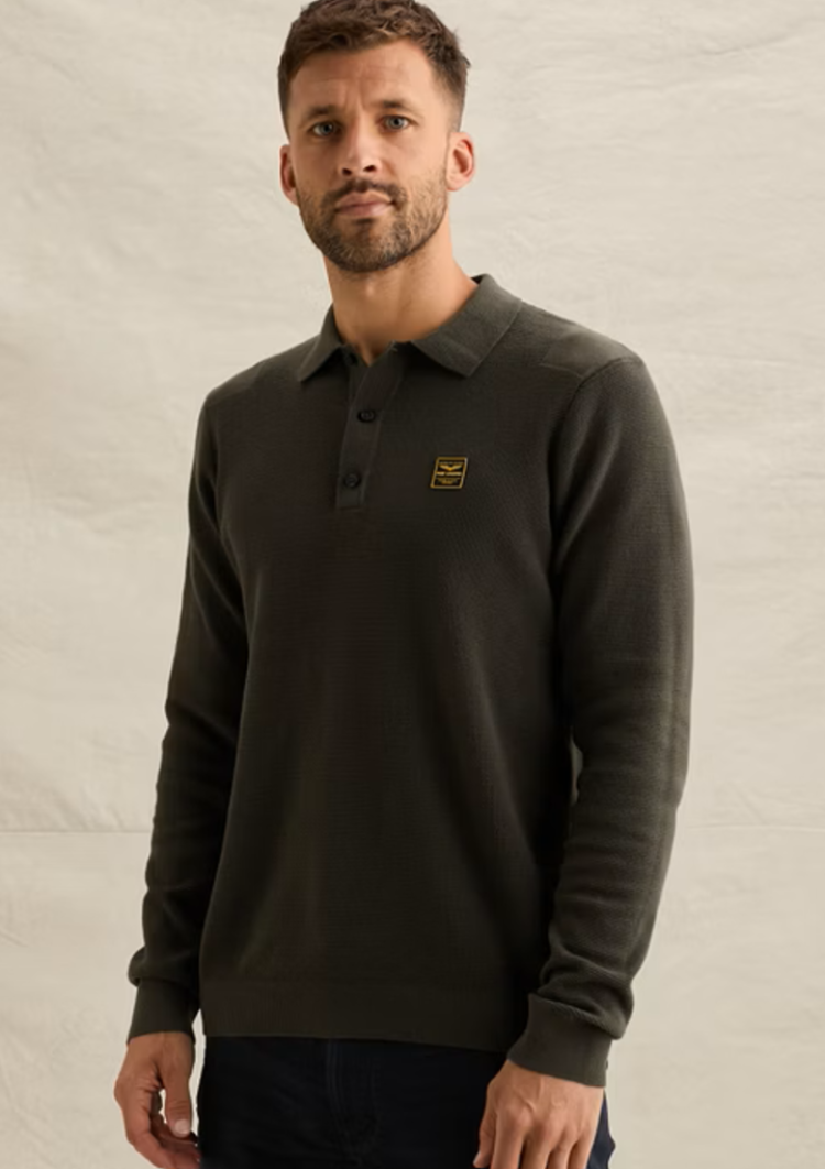 Polo knitted lm effen 8039 Beluga