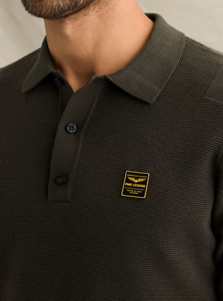 Polo knitted lm effen 8039 Beluga