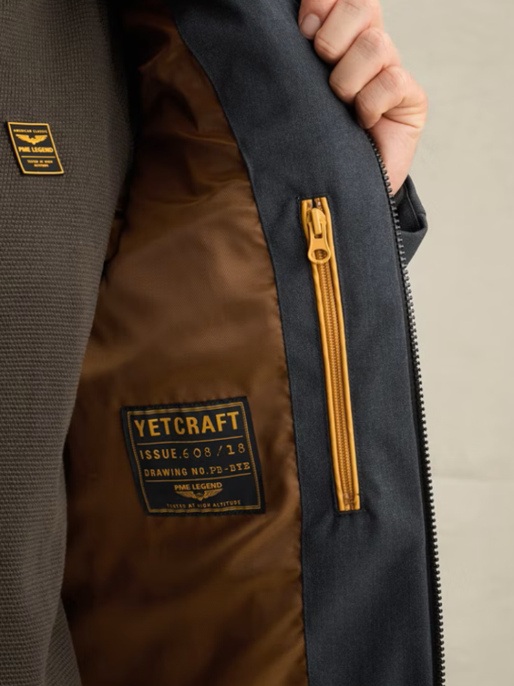 Jas dikker doorstikt mat pels in kraag Yetcraft 5281 Salute