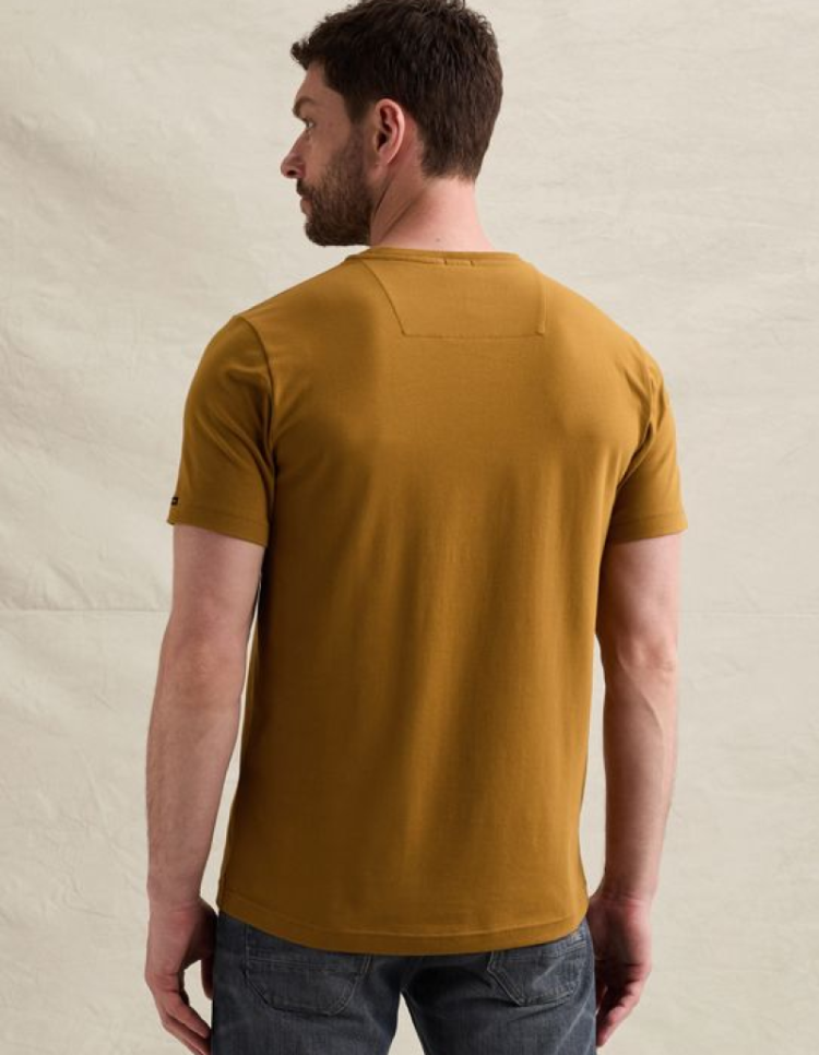 T-shirt effen basic 8187 Golden Brown