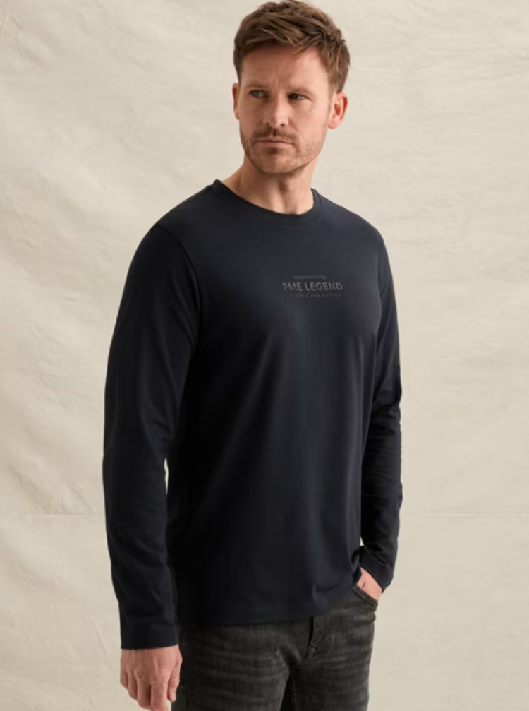 T-shirt effen lm letters op midden borst 5281 Salute