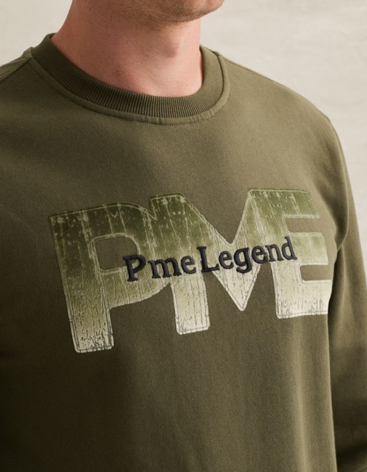 Sweater grote afgewassen letters PME op borst 6447 Kalamata