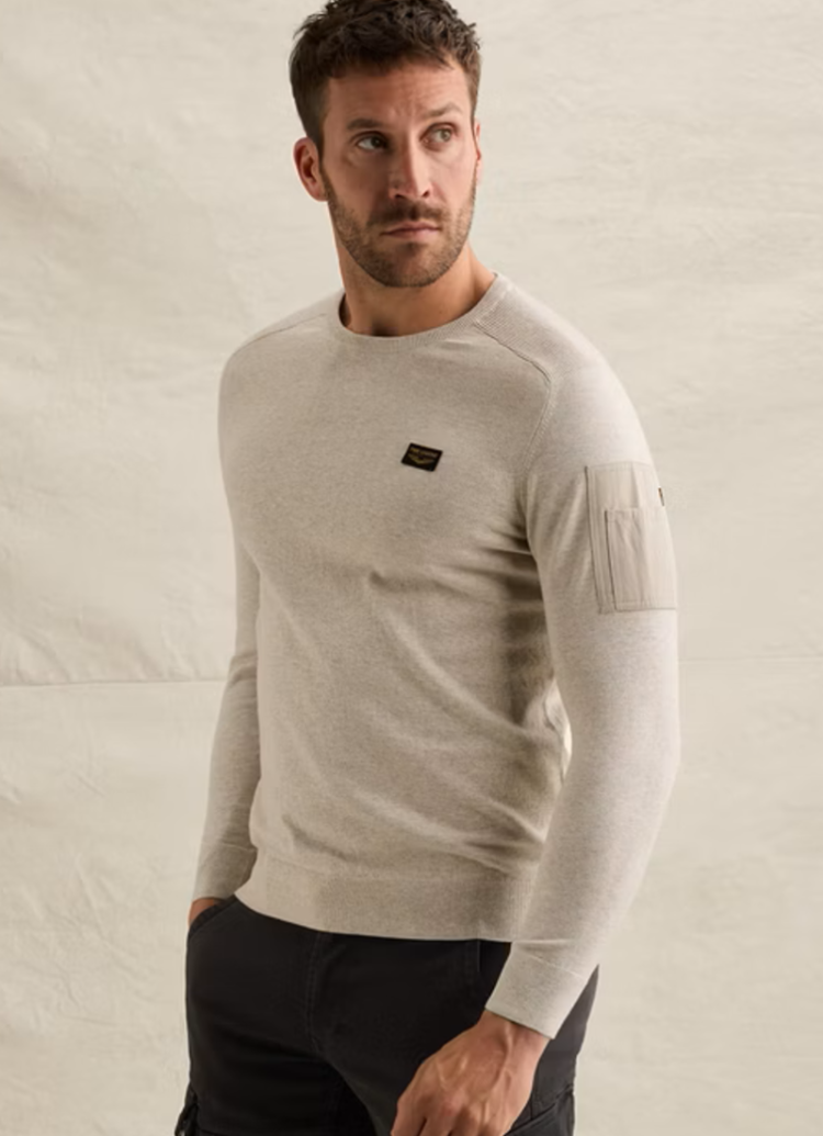 Dunne pull effen basic ribbels op schouders 6485 Overland T