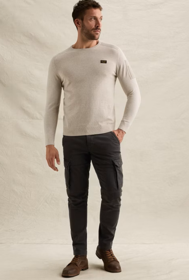 Dunne pull effen basic ribbels op schouders 6485 Overland T