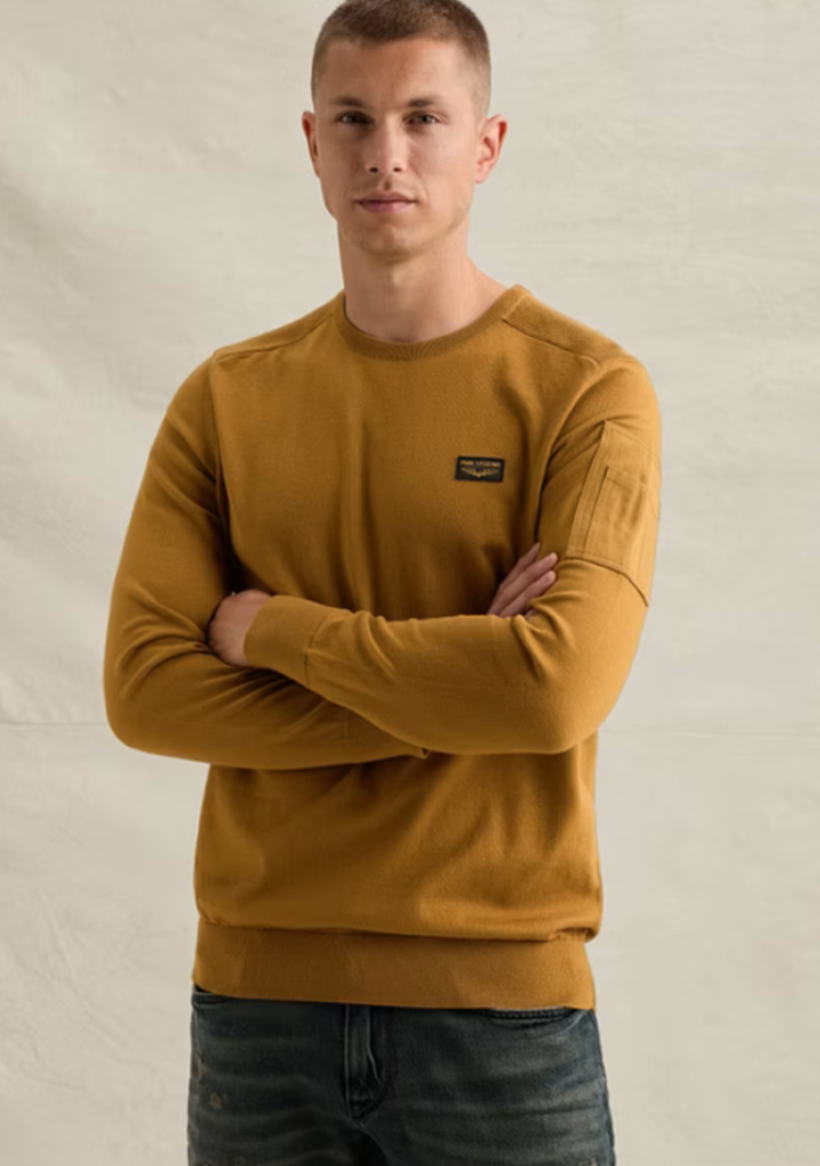 Dunne pull effen basic ribbels op schouders 8187 Golden Bro