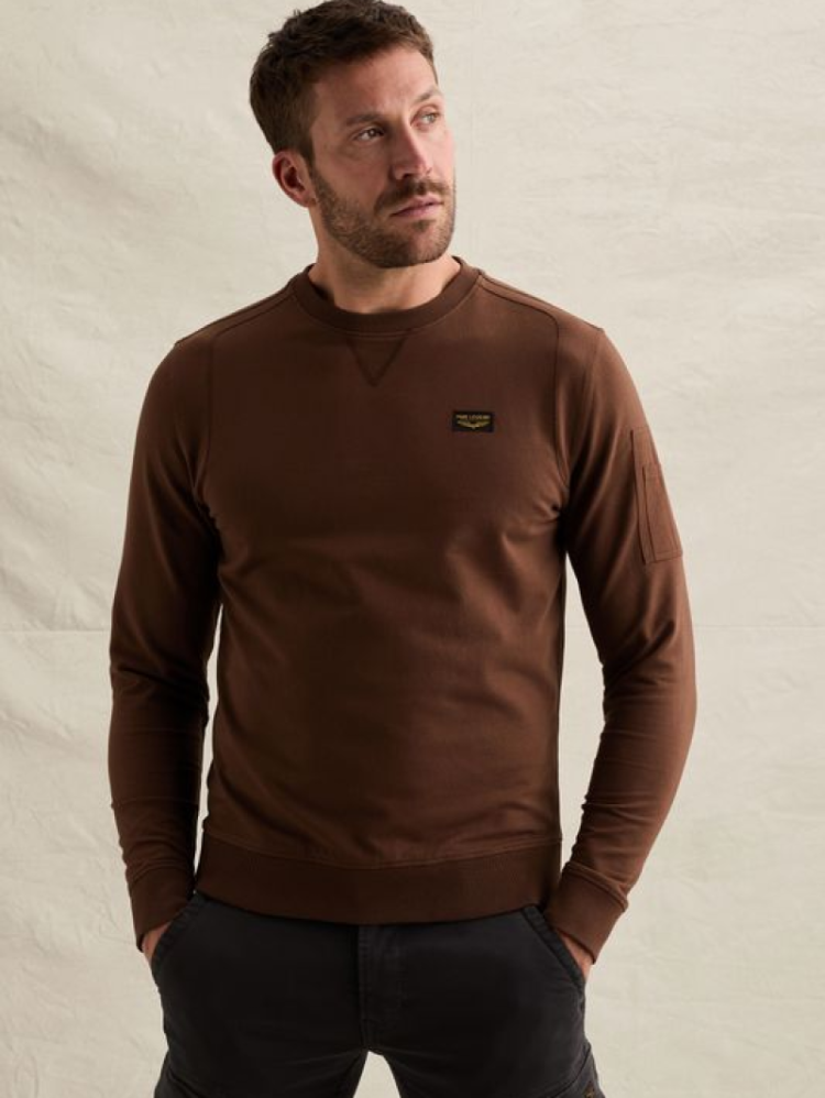 American Classic pull met ronde hals 8168 Cappuccino