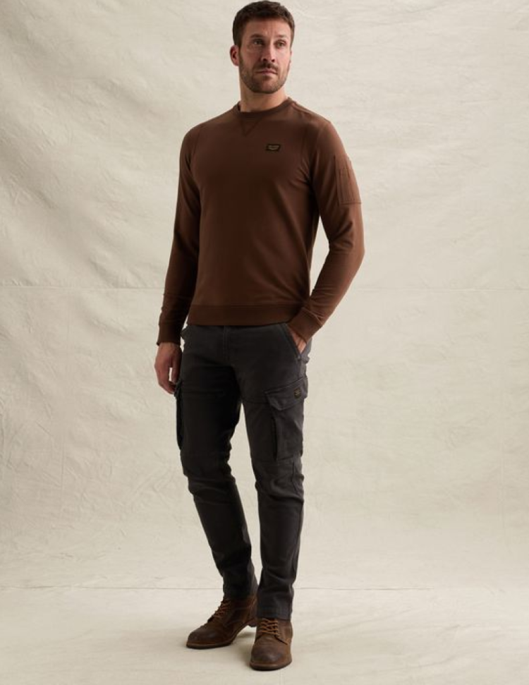 American Classic pull met ronde hals 8168 Cappuccino