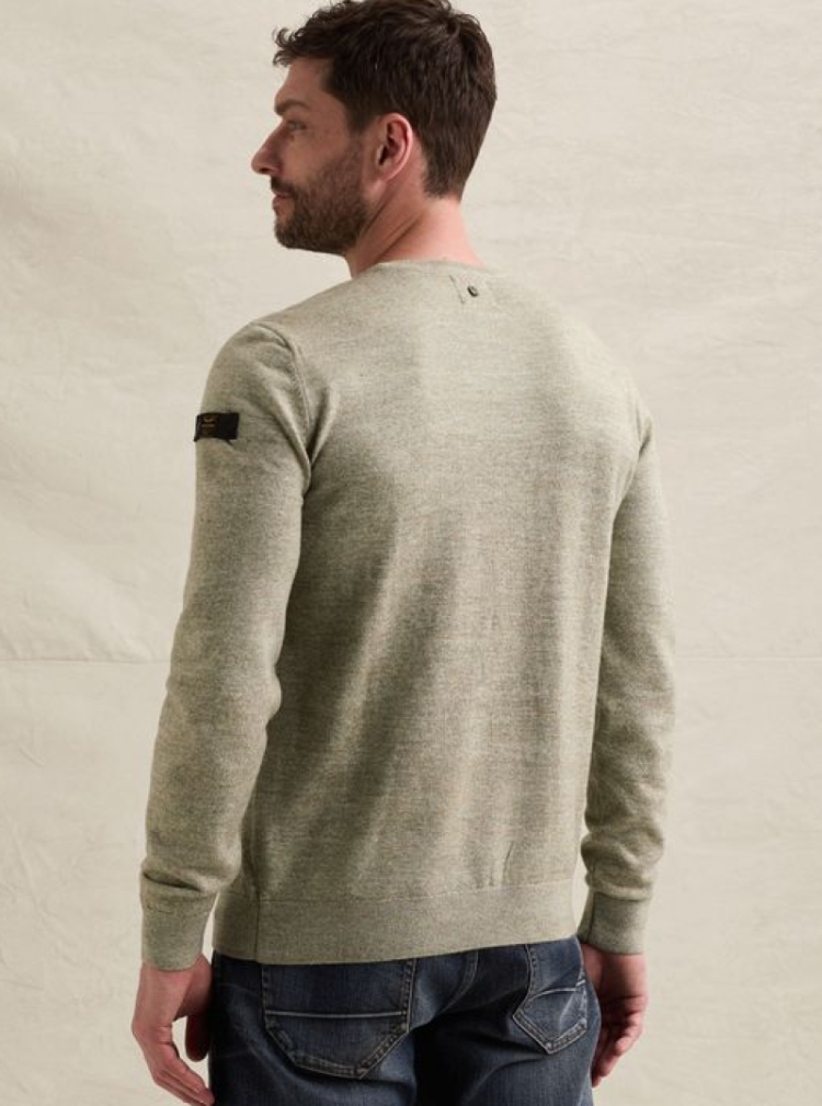 Pull effen gemeleerd ronde hals 6485 overland trek