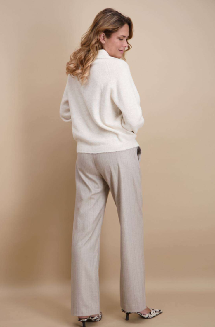 Polo knitted lm  1 ecru
