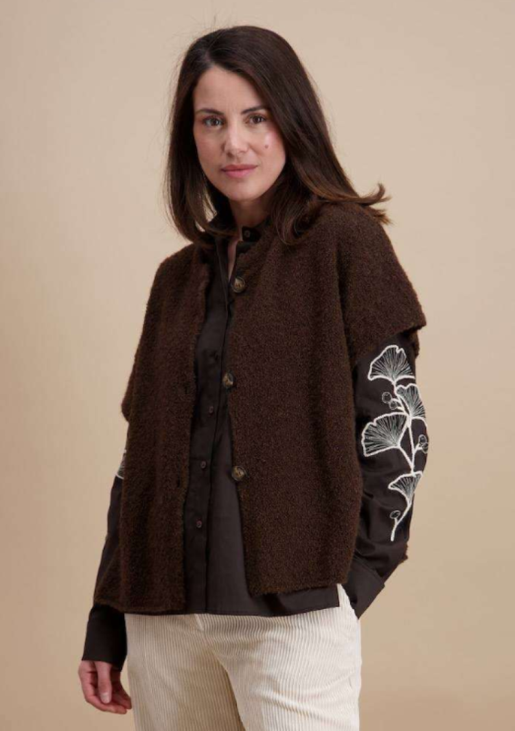 Debardeur met knoopjes 03 marron