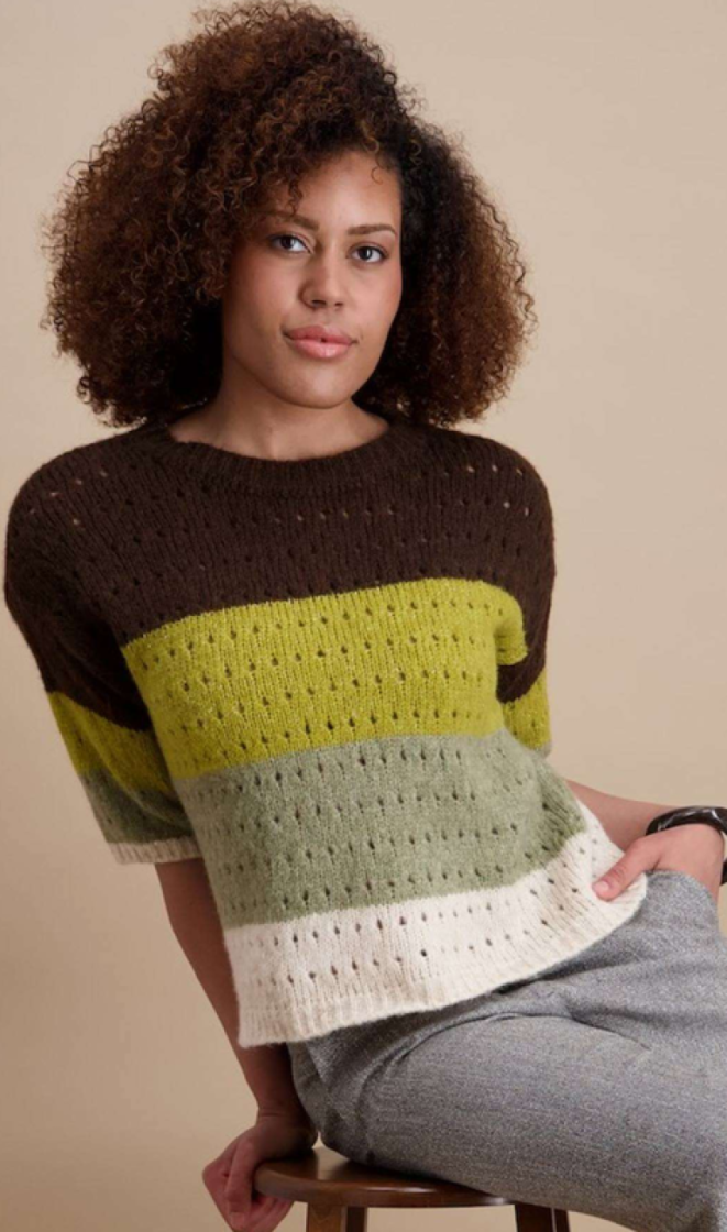 Pull km gaatjes 4-kleurig 15 Vert/vert cl