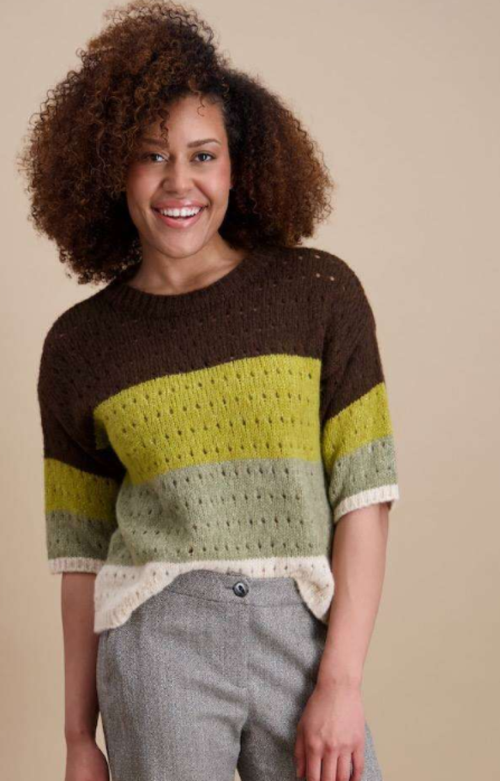 Pull km gaatjes 4-kleurig 15 Vert/vert cl