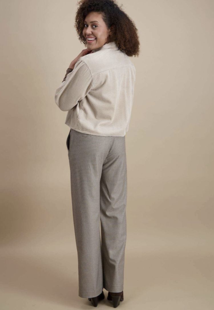 Hemdvest ribfluweel 2 beige