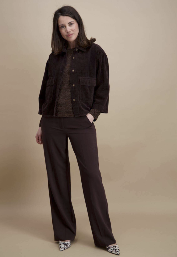 Hemdvest ribfluweel 03 marron