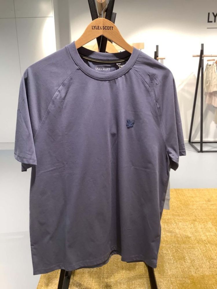 T-shirt raglanmouwen effen tst logo Y648 Steel Indigo