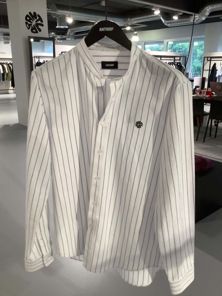 Hemd gestreept maokraagje 100 White