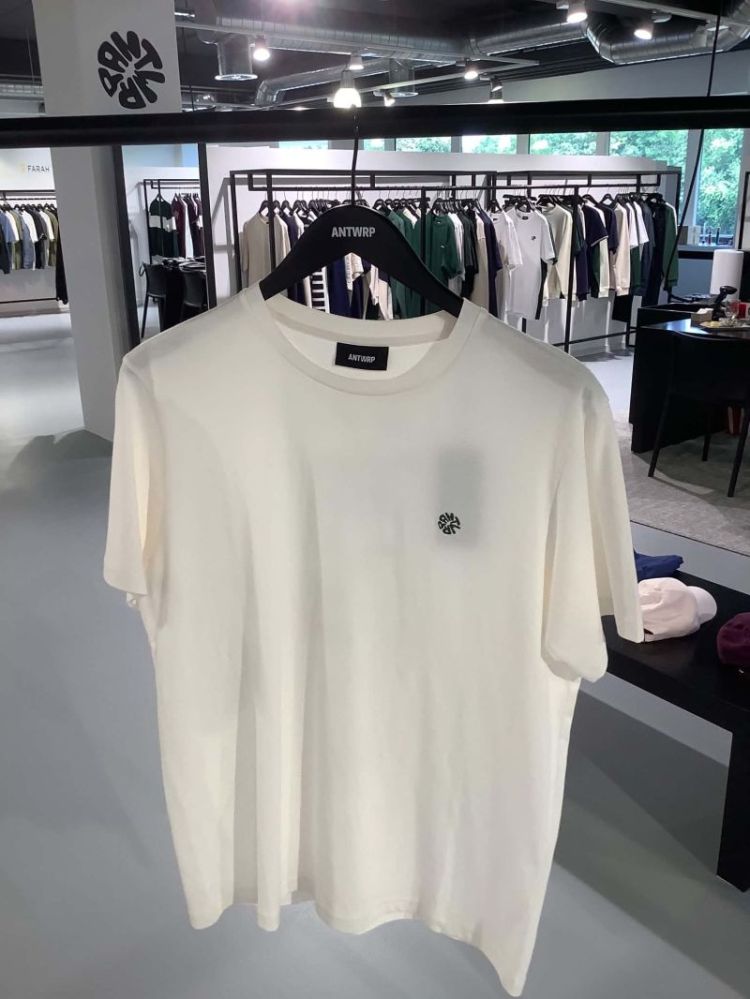 T-shirt klein cirkelborstlogo 102 Off White
