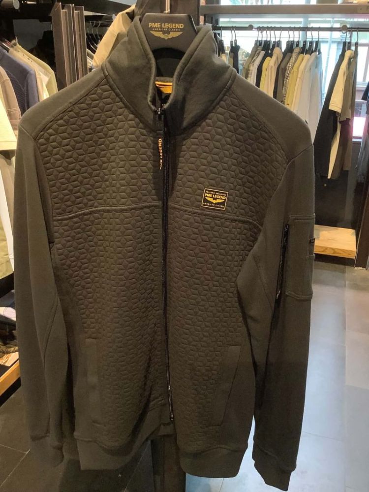 Sweatcardigan met structuur 8039 Beluga