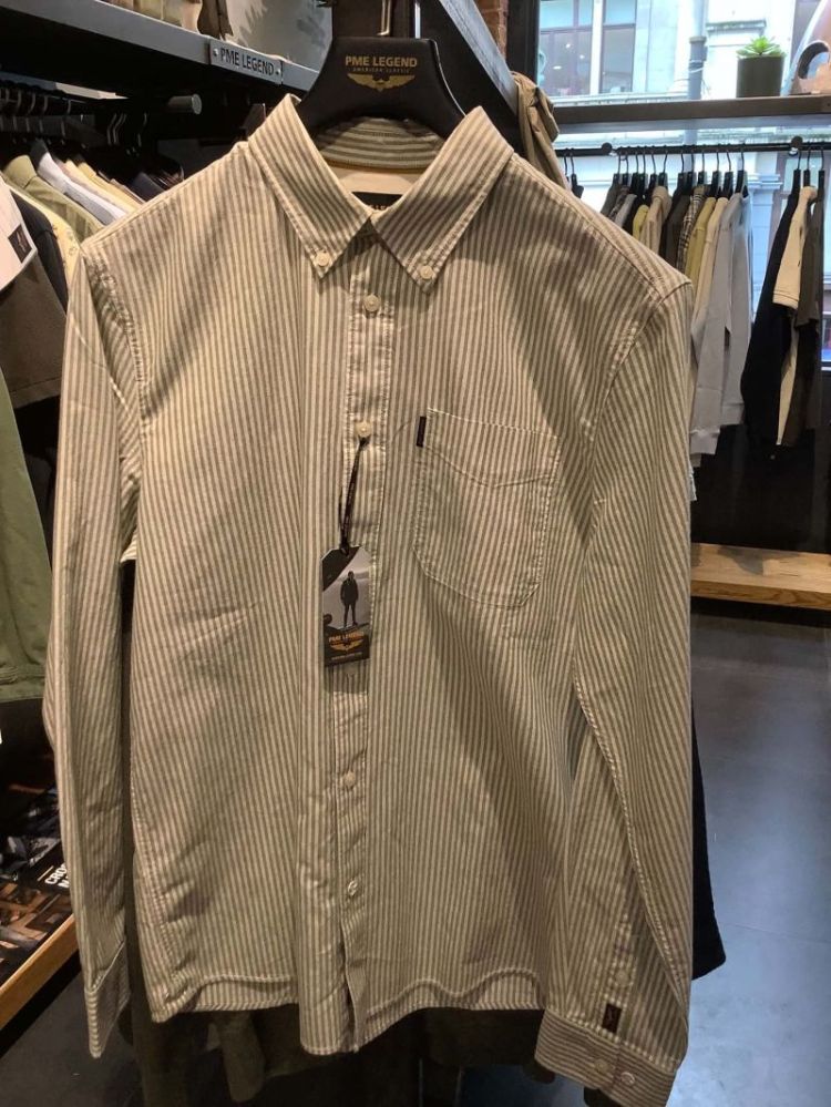 Hemd Oxford gestreept 6380 Loden Gree