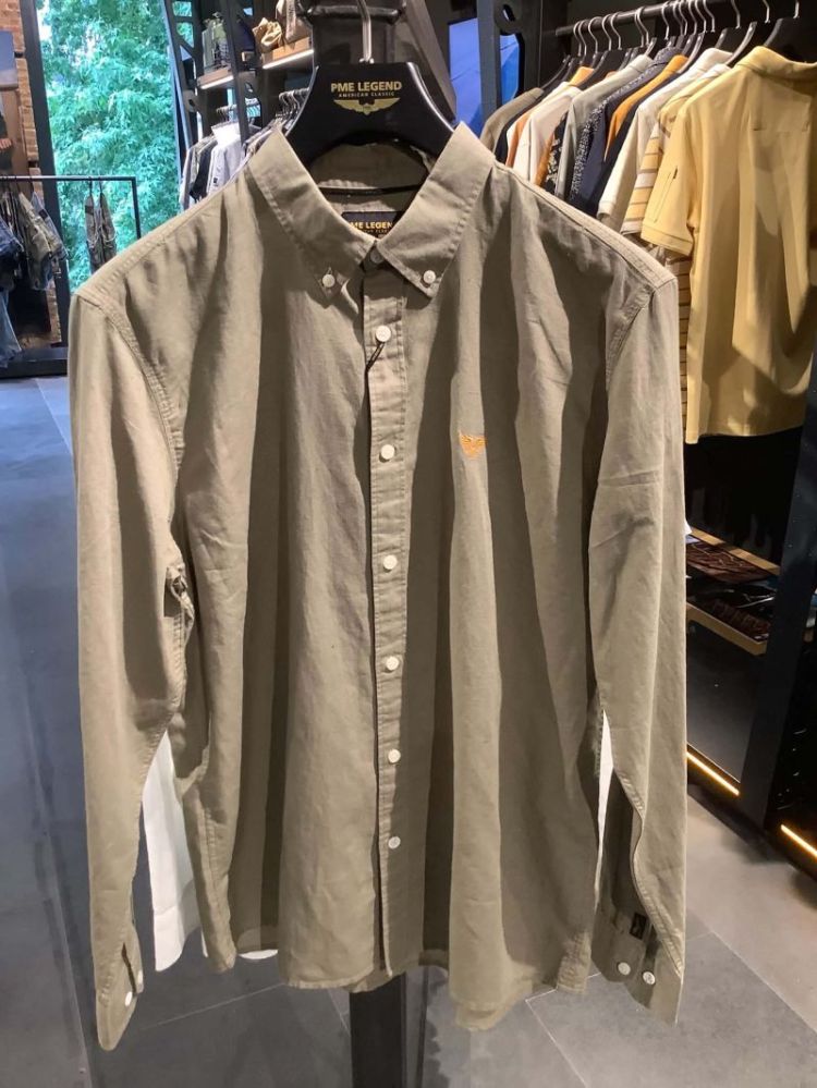 Hemd lm linnenmix effen 789 Light Taupe