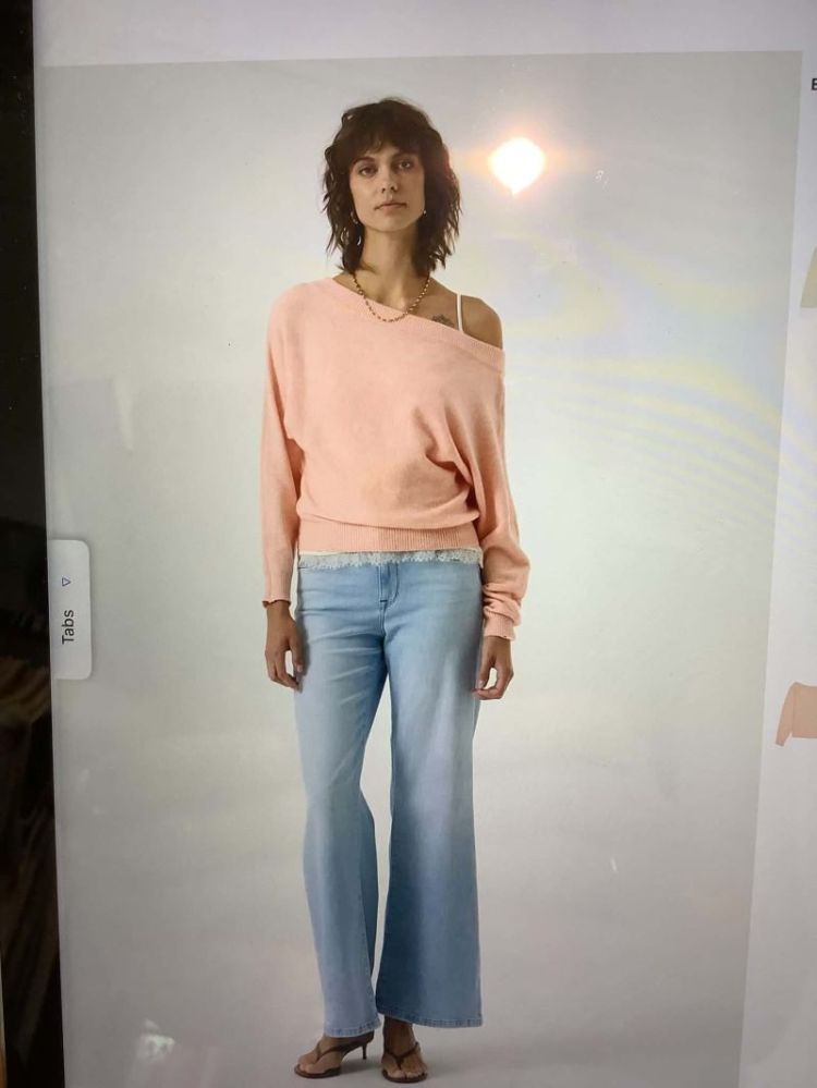 Pull lm off shoulder 4212-peach glow