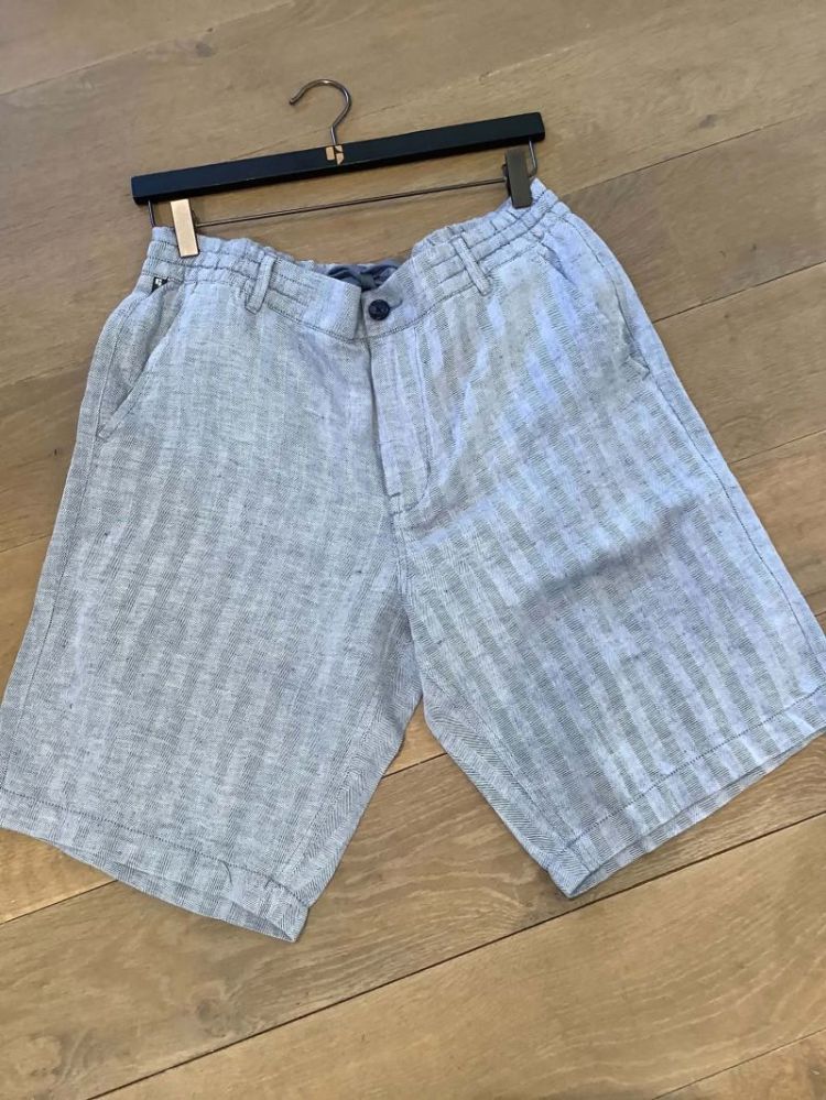 Short gemeleerd met tst strepen 6135-blue wind
