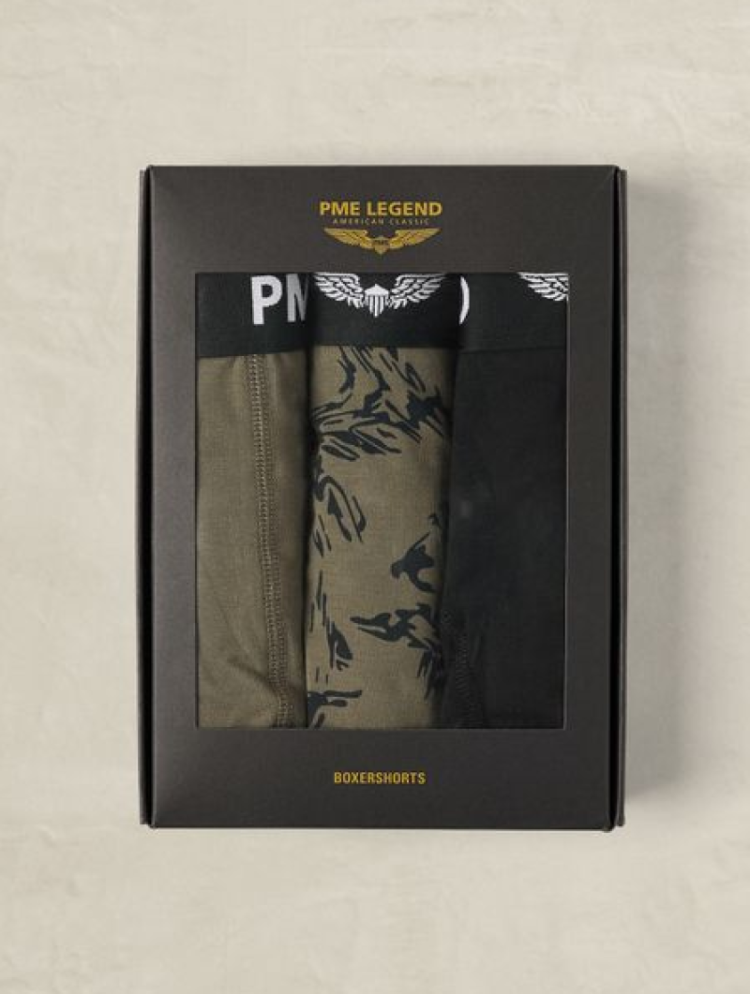 3-pack boxershorts 2 effen 1 print 6447 Kalamata