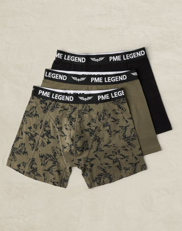 3-pack boxershorts 2 effen 1 print 6447 Kalamata